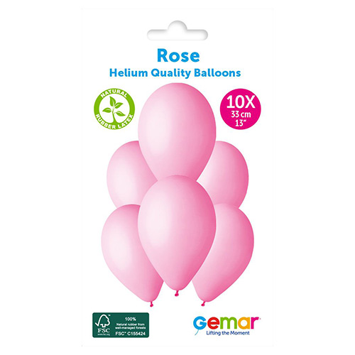 Rose Pink Bio Latex Balloons 33cm / 13 in - Pack of 10 Product Gallery Image