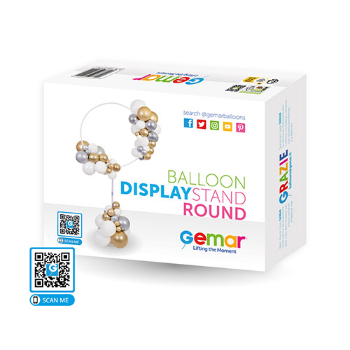 Round Balloon Display Stand 1.7m Product Gallery Image