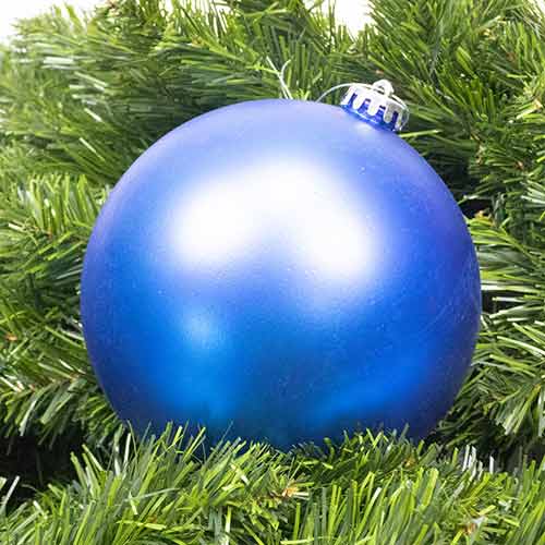 Royal Blue Matte Shatterproof Christmas Bauble 15cm Tree Decoration Product Gallery Image