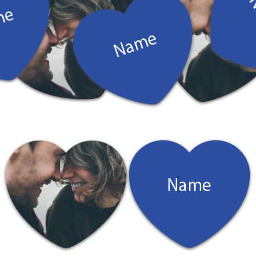 HEART Shape - Royal-Blue Personalised Confetti - Pack of 50