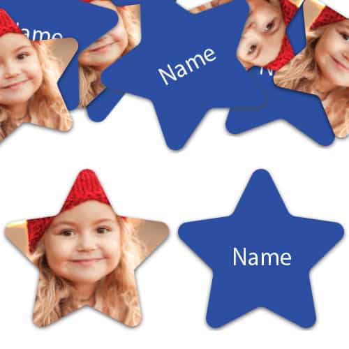 STAR Shape - Royal-Blue Personalised Confetti - Pack of 50