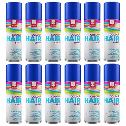 Royal Blue Temporary Hair Sprays 125ml - Pack of 12 Product Gallery Image