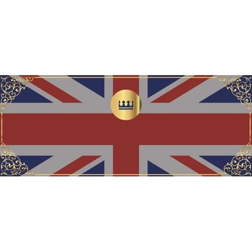 Union Jack Ornamental Design Medium Personalised Banner - 6ft x 2.25ft