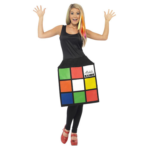 Rubik's Cube 3D Fancy Dress Costume Ladies Small - UK 8-10 Product Gallery Image