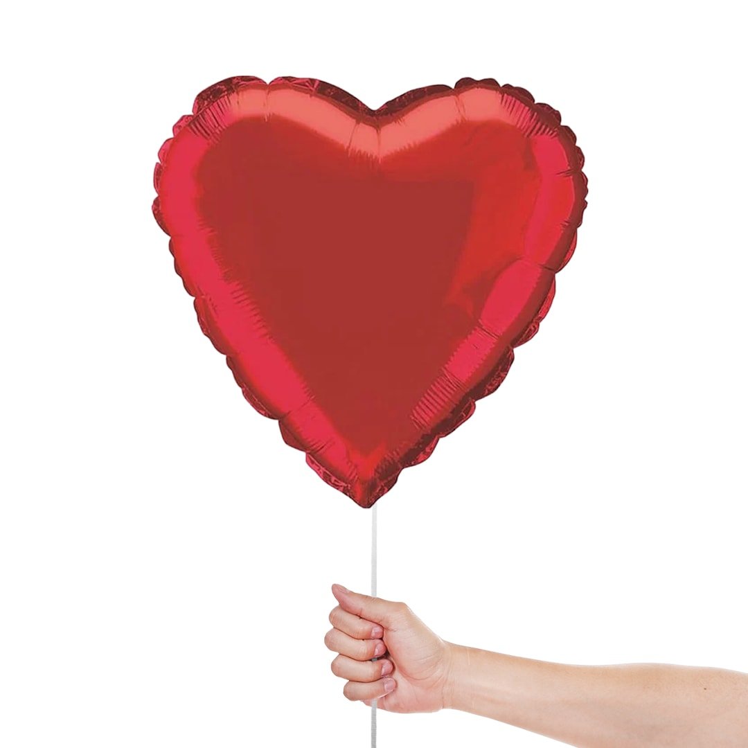 Ruby Red Heart Shape Foil Helium Balloon 46cm / 18 in Product Gallery Image