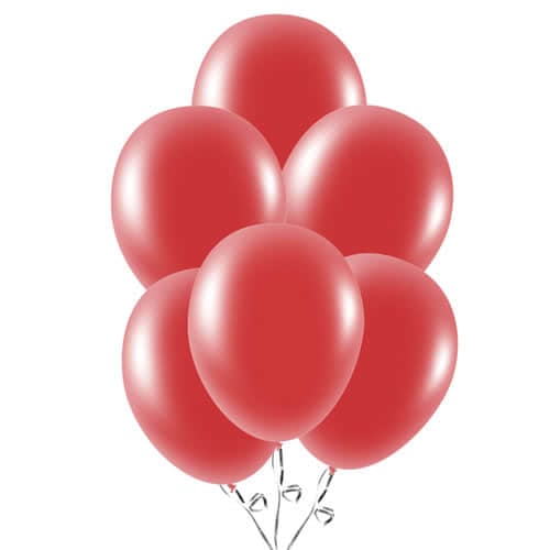 Ruby Red Biodegradable Latex Balloons 23cm / 9 in - Pack of 30 Product Image