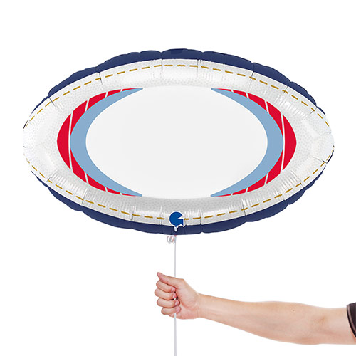 Rugby Ball Foil Helium Balloon 51cm / 20 in Product Gallery Image