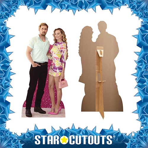 Ryan Gosling Margot Robbie Barbie Premiere Star Mini Cardboard Cutout 92cm Product Gallery Image
