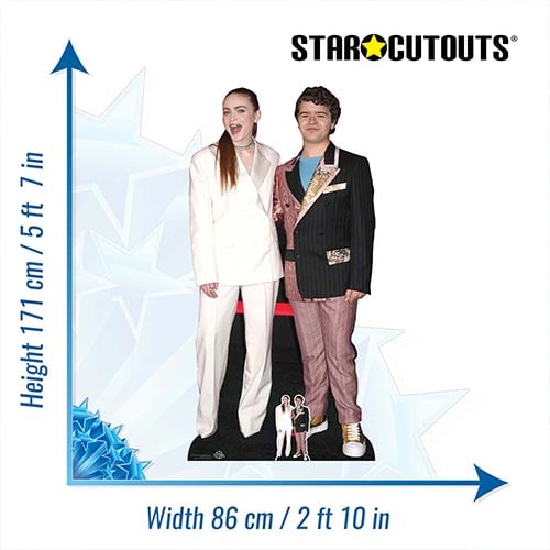 Sadie Sink and Gaten Matarazzo Lifesize Cardboard Cutout 171cm Product Gallery Image