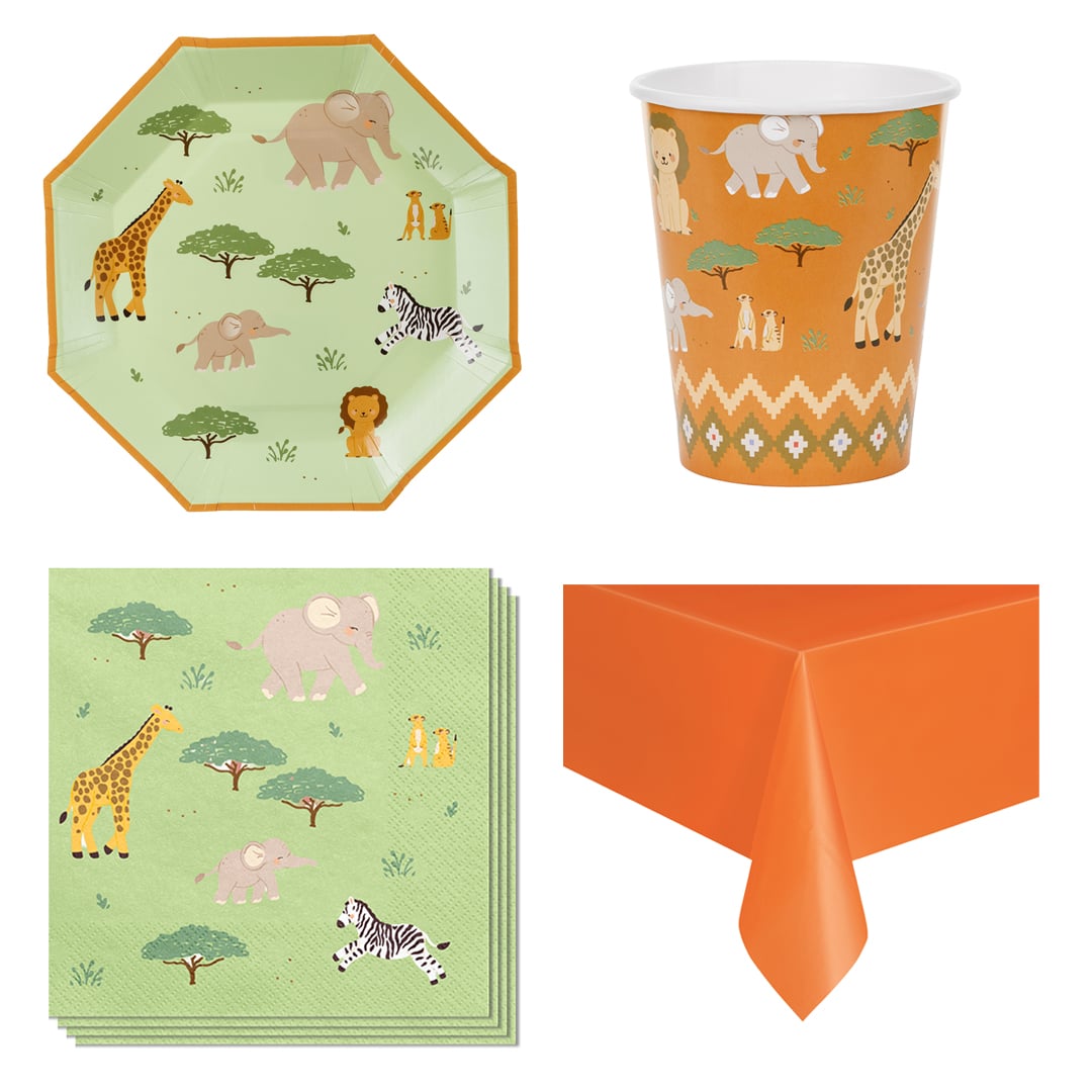 Safari Animals 6 Person Value Party Pack