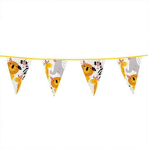 Safari Animals Plastic Pennant Bunting 6m