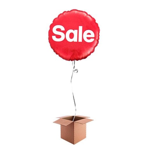 Sale Round Foil Balloon - Inflated Balloon in a Box Product Image