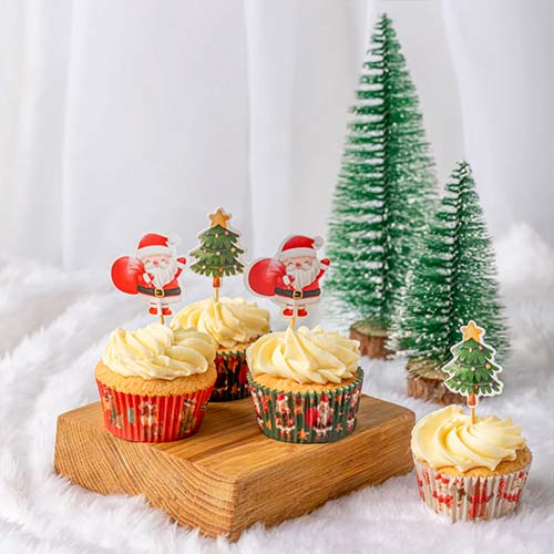 Santa and Friends Christmas Paper Cupcake Cases - Pack of 60 Product Gallery Image