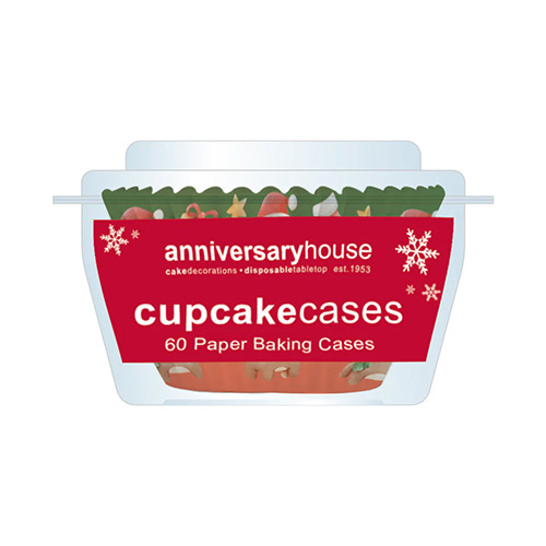 Santa and Friends Christmas Paper Cupcake Cases - Pack of 60 Product Gallery Image