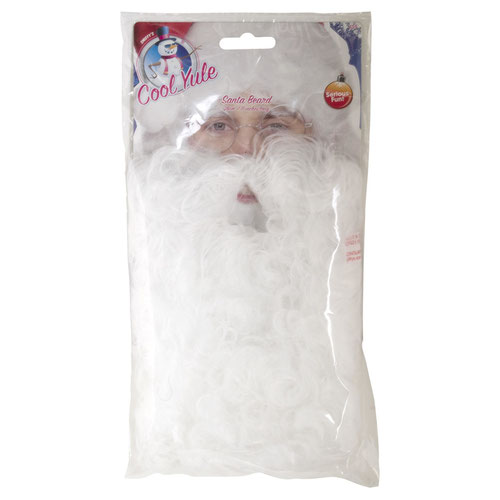 Santa Beard Christmas Economy Fancy Dress Costume Male Adult Accessory One Size Product Gallery Image