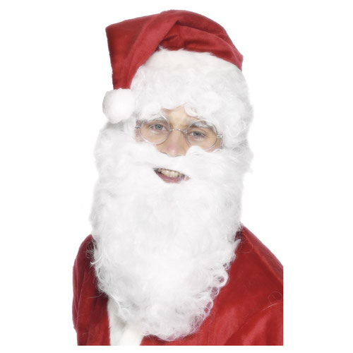 Santa Beard Christmas Economy Fancy Dress Costume Male Adult Accessory One Size