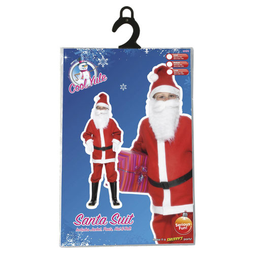 Santa Boy Christmas Fancy Dress Costume Kids Small - Age 4-6 Product Gallery Image