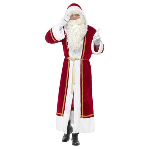 Santa Claus Christmas Cloak Deluxe Fancy Dress Costume Adult Mens Medium / Large Product Gallery Image