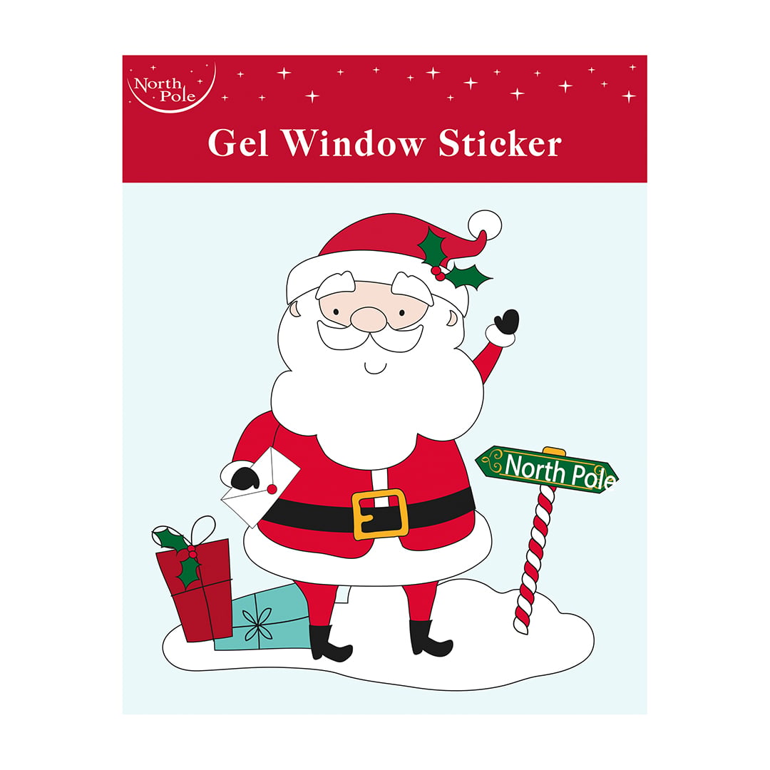 Santa Claus Christmas Gel Window Sticker Product Gallery Image