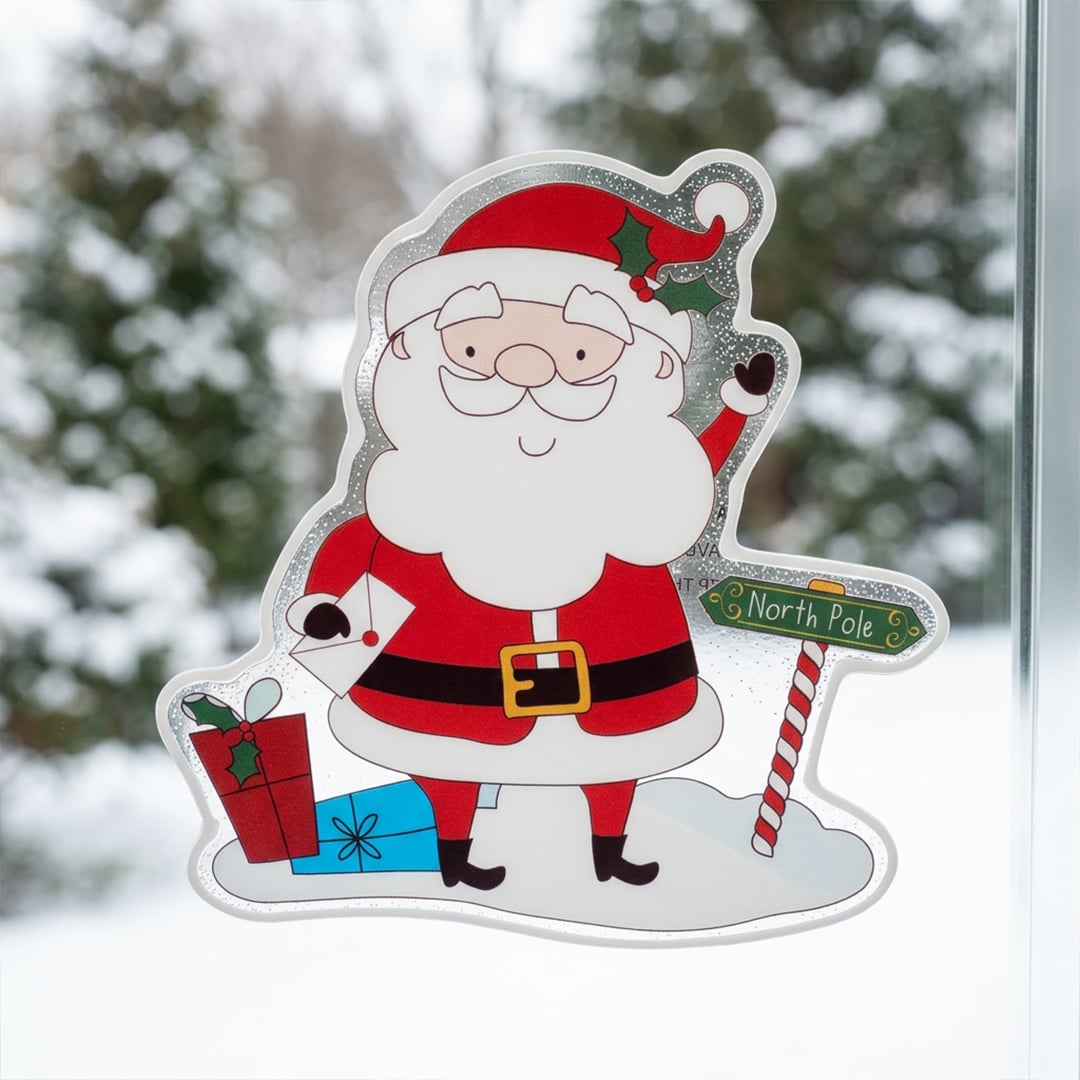 Santa Claus Christmas Gel Window Sticker
