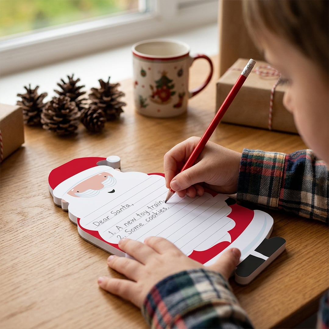 Santa Claus Christmas Notepad with Pencil 24.5cm View 2