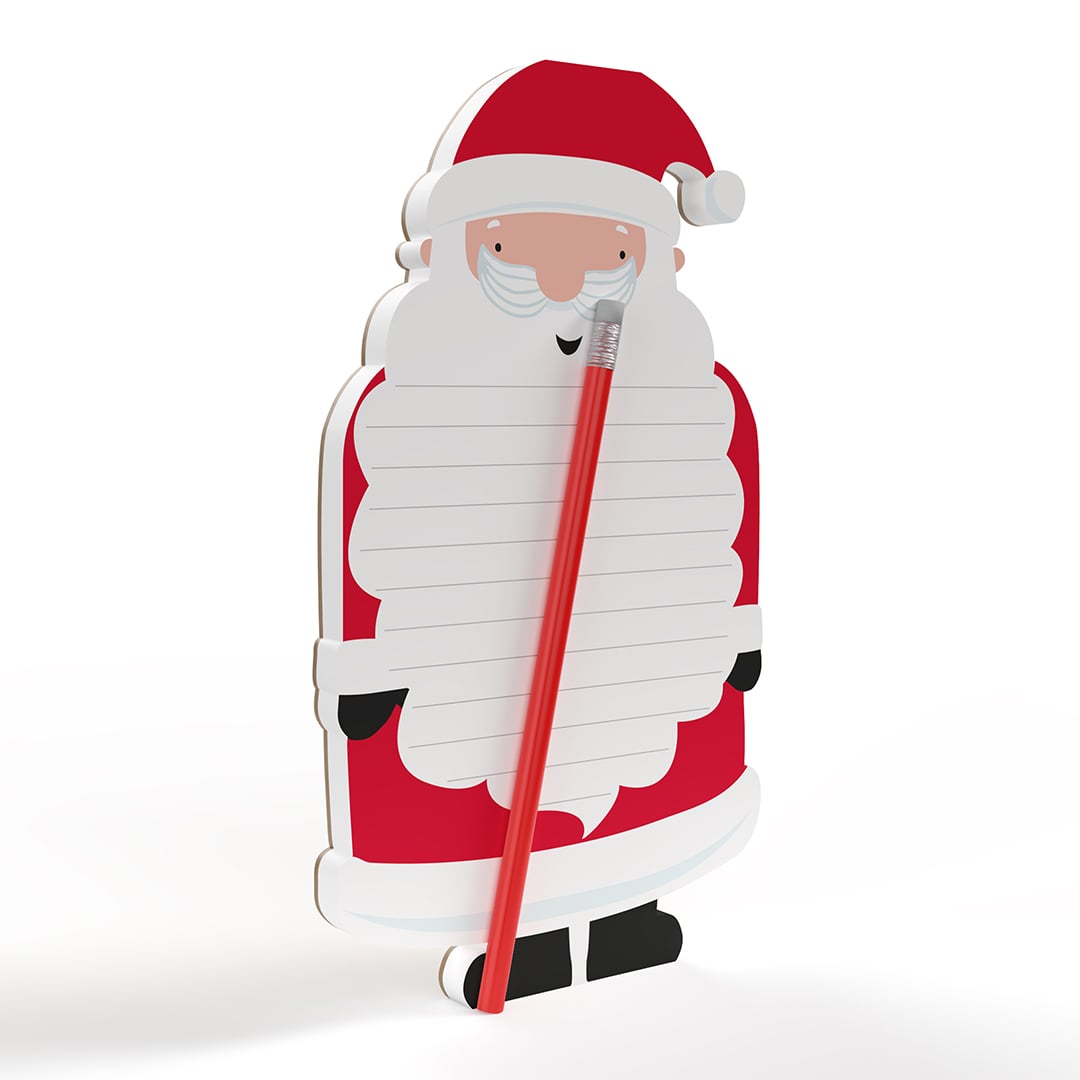 Santa Claus Christmas Notebook with Pencil