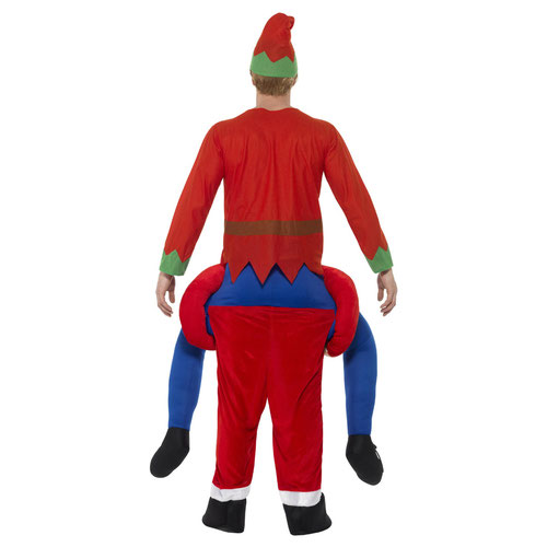 Santa Claus Christmas Piggyback Fancy Dress Costume Unisex Adult One Size Product Gallery Image