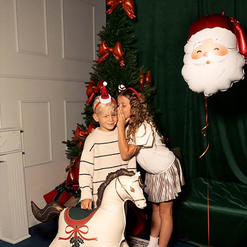 Santa Claus Christmas Shaped Helium Foil Balloon 58cm / 23 in Product Gallery Image