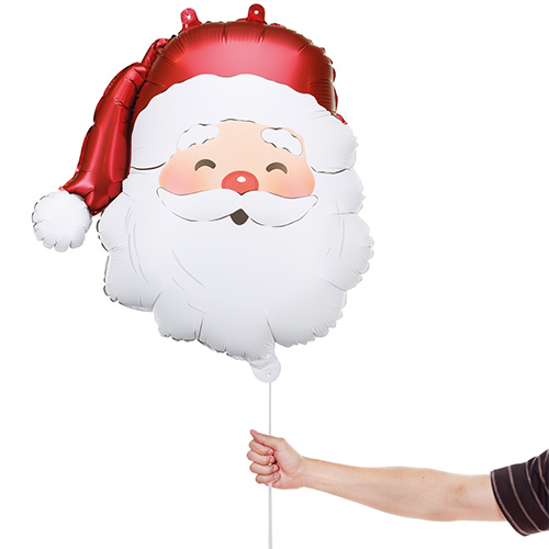 Santa Claus Christmas Shaped Helium Foil Balloon 58cm / 23 in Product Gallery Image