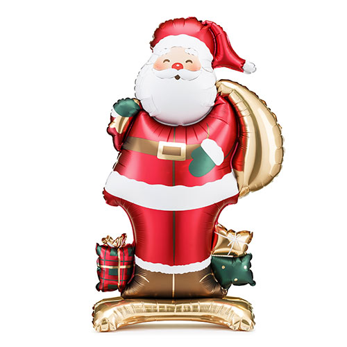 Santa Claus Christmas Standing Giant Air Fill Foil Balloon 107cm / 42 in Product Gallery Image