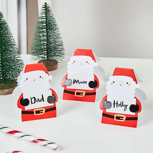Santa Claus Christmas Table Place Setting Cards - Pack of 10 Product Gallery Image