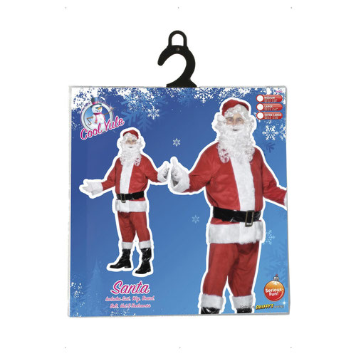 Santa Claus Deluxe Fancy Dress Full Costume Adult Mens Large Product Gallery Image