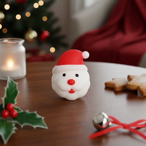 Santa Claus Face Christmas Squishy Toy