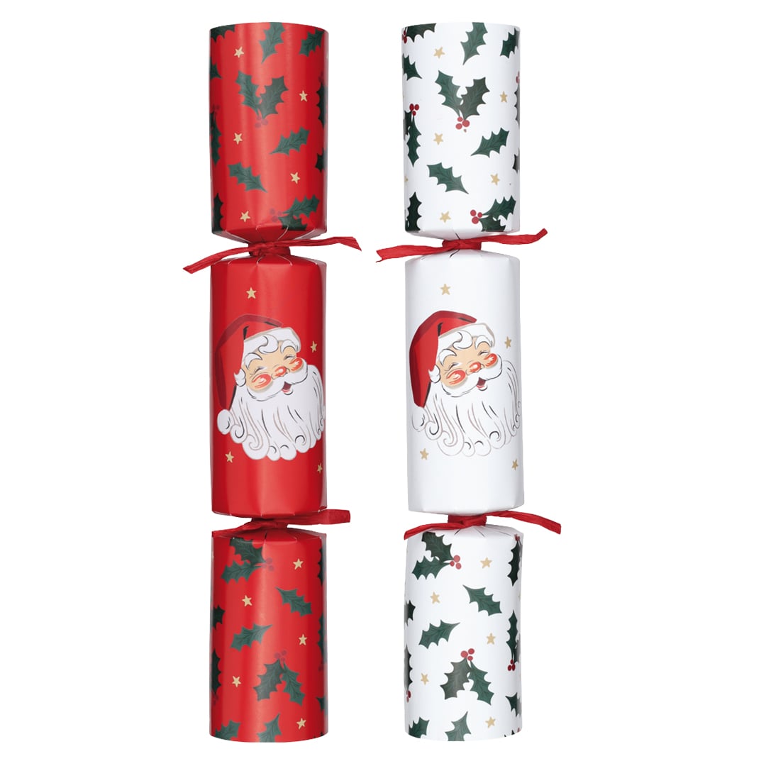 Santa Claus Family Christmas Crackers 30cm / 12 in - Pack of 8