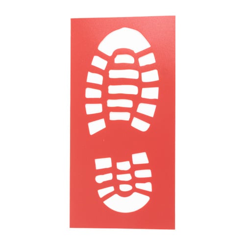 Santa Claus Footprint Christmas Reusable Plastic Stencil Product Image
