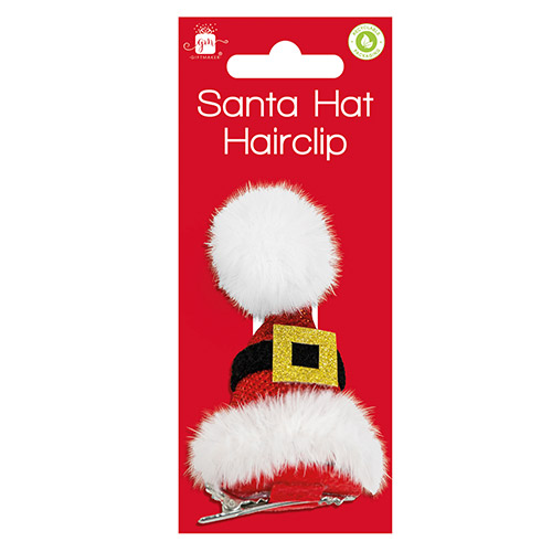 Santa Claus Hat Hairclip Christmas Fancy Dress Accessory Product Image