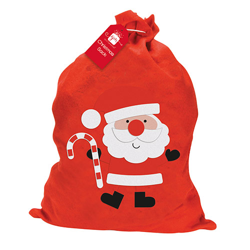Santa Claus Novelty Red Christmas Present Sack
