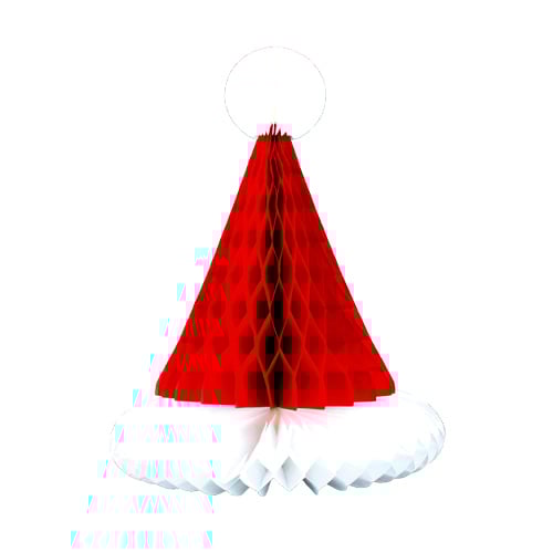 Santa Hat Christmas Honeycomb Hanging Decoration 30cm Product Gallery Image
