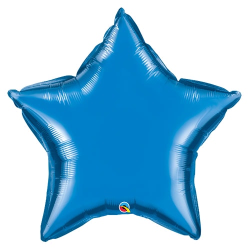 Sapphire Blue Star Helium Foil Giant Qualatex Balloon 91cm / 36 in Product Image