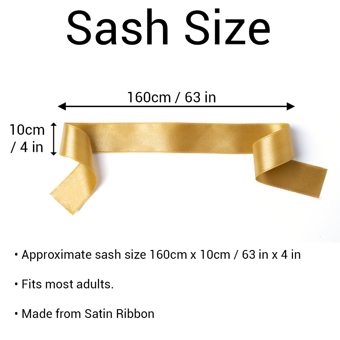 Personalised Satin Sash – 100mm Wide (100mm x 2) View 5