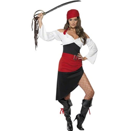 Sassy Pirate Wench Fancy Dress Costume Ladies Small - UK 8-10