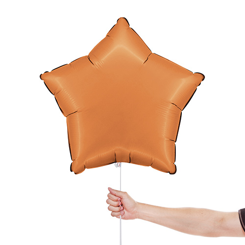 Satin Caramel Star Foil Helium Balloon 46cm / 18 in Product Gallery Image