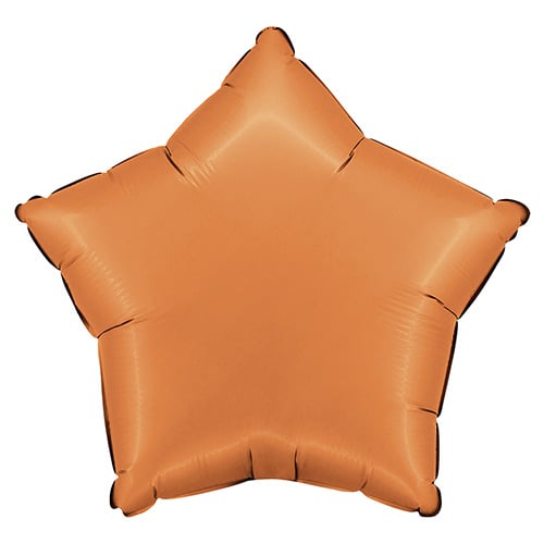 Satin Caramel Star Foil Helium Balloon 46cm / 18 in