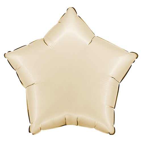 Satin Cream Star Foil Helium Balloon 46cm / 18 in Product Gallery Image
