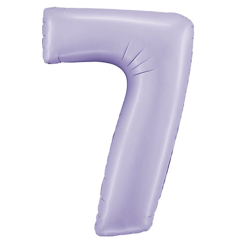 Satin Lilac Number 7 Giant Foil Helium Balloon 102cm / 40 in Product Gallery Image