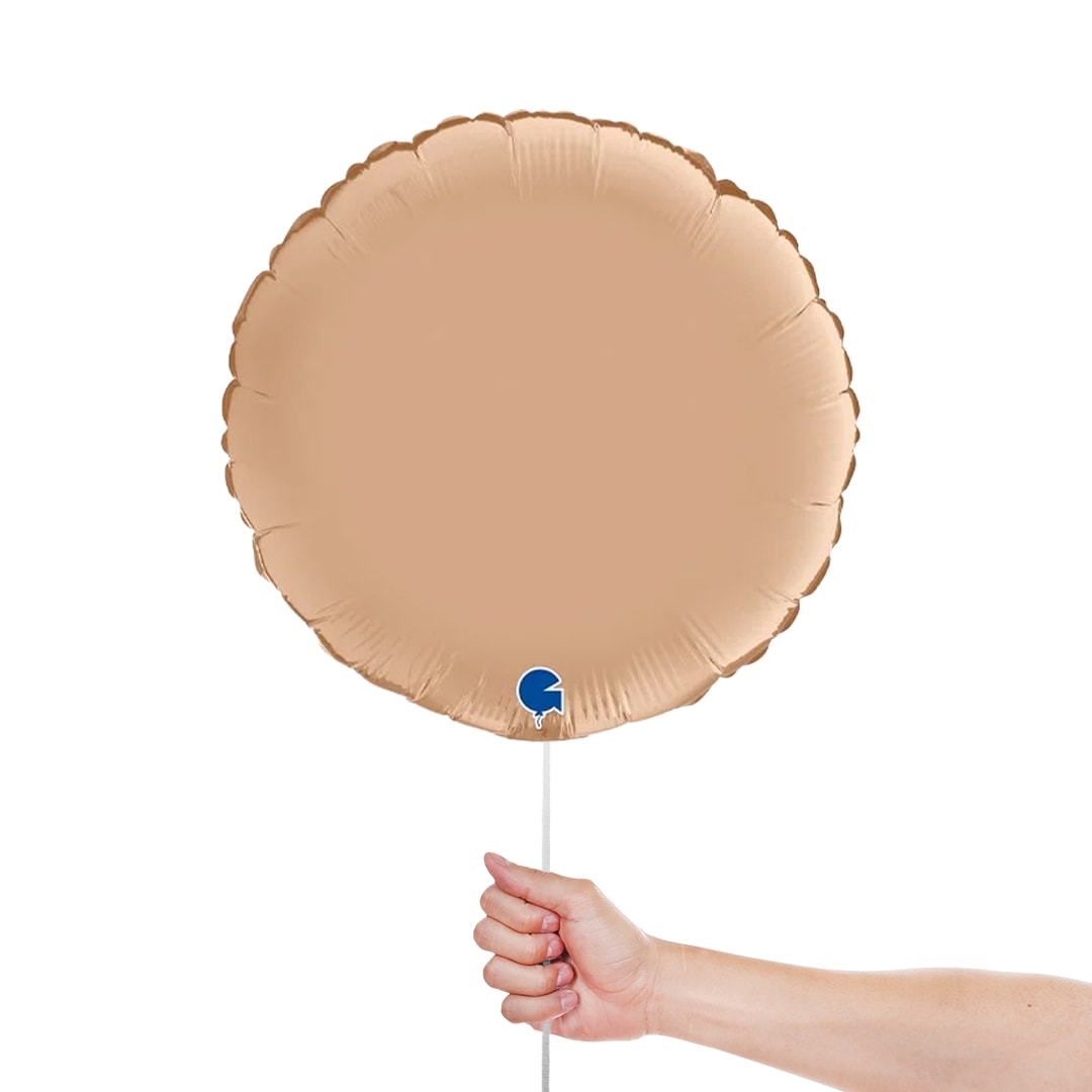 Satin Nude Round Shape Foil Helium Balloon 46cm / 18 in Product Gallery Image