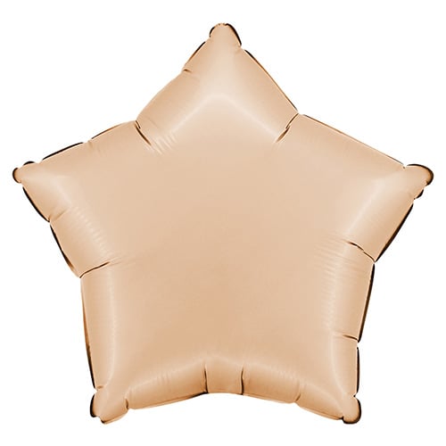 Satin Nude Star Foil Helium Balloon 46cm / 18 in Product Gallery Image