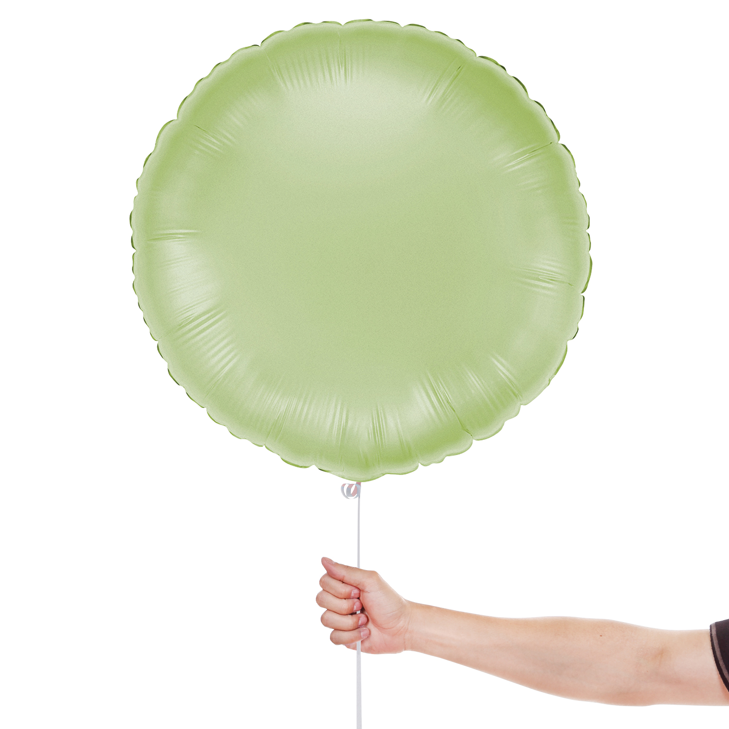 Satin Olive Green Round Foil Balloon 46cm / 18 in View 2