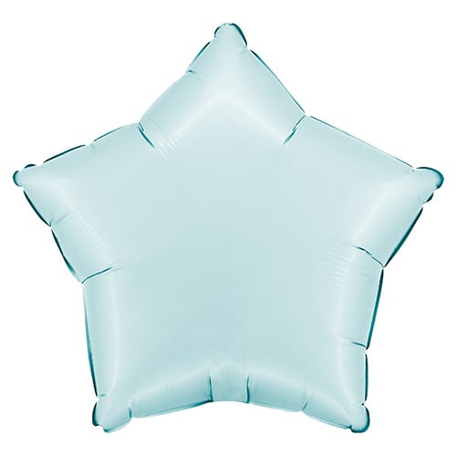 Satin Pastel Blue Star Foil Helium Balloon 46cm / 18 in Product Gallery Image