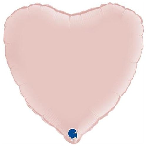 Satin Pastel Pink Heart Shape Foil Helium Balloon 46cm / 18 in Product Gallery Image